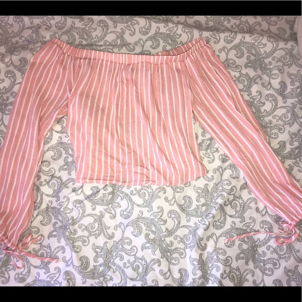 Kendall & Kylie off-the-shoulder crop top